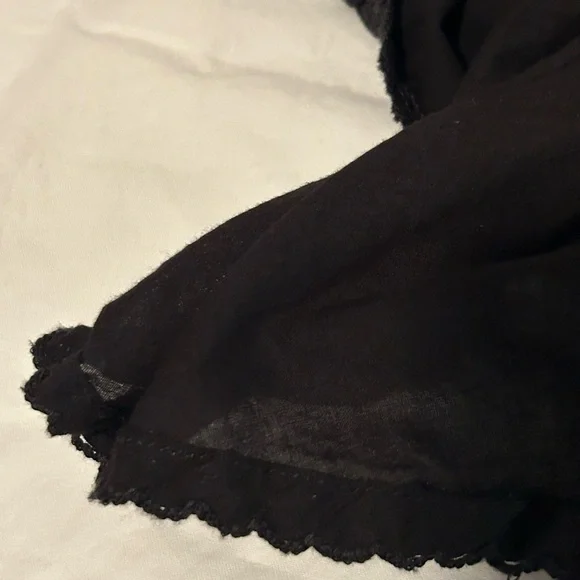 Fun Ruffled Tiered Black Women's Cotton Skirt - Picture 4 of 6